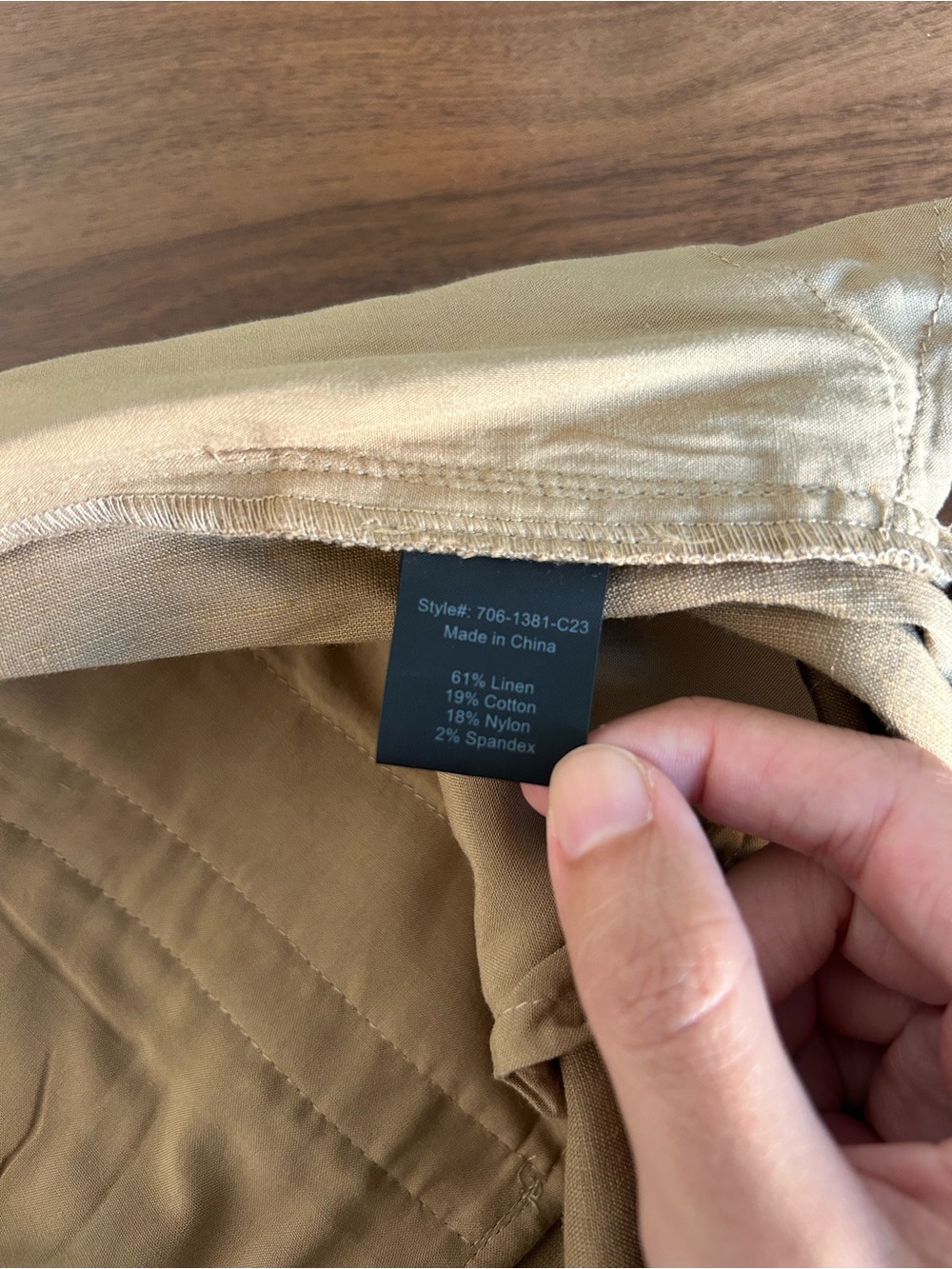 Jenni Kayne Linen Keaton Pants Khaki Wide Leg Trousers Size 14 NWT Luxury Work - Picture 9 of 14